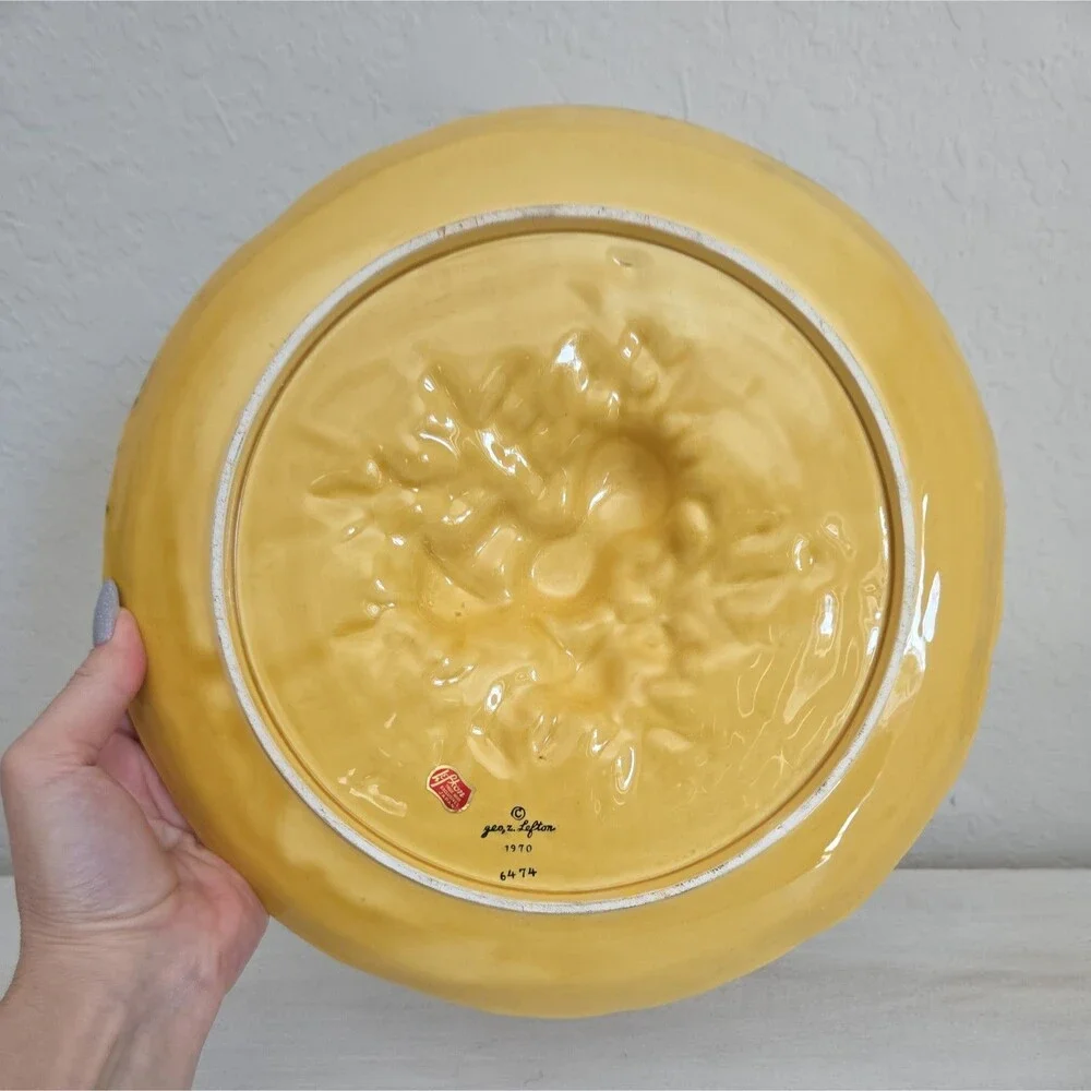 Vintage Lefton Merry Mushroom Ceramic Appetizer Hors d'oeuvre Plate Cottagecore - Picture 11 of 13